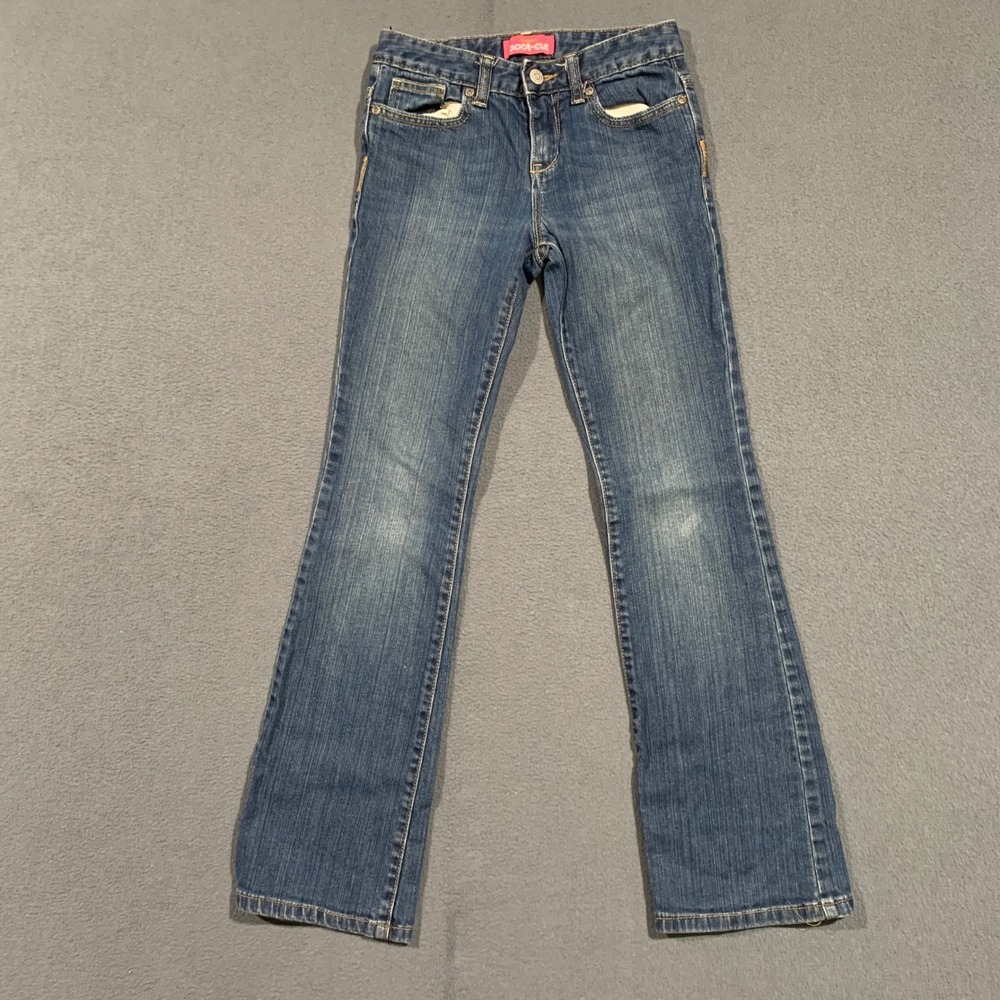 Girls Old Navy Low Rise Boot Cut Jeans Size 12 Slim Blue Denim